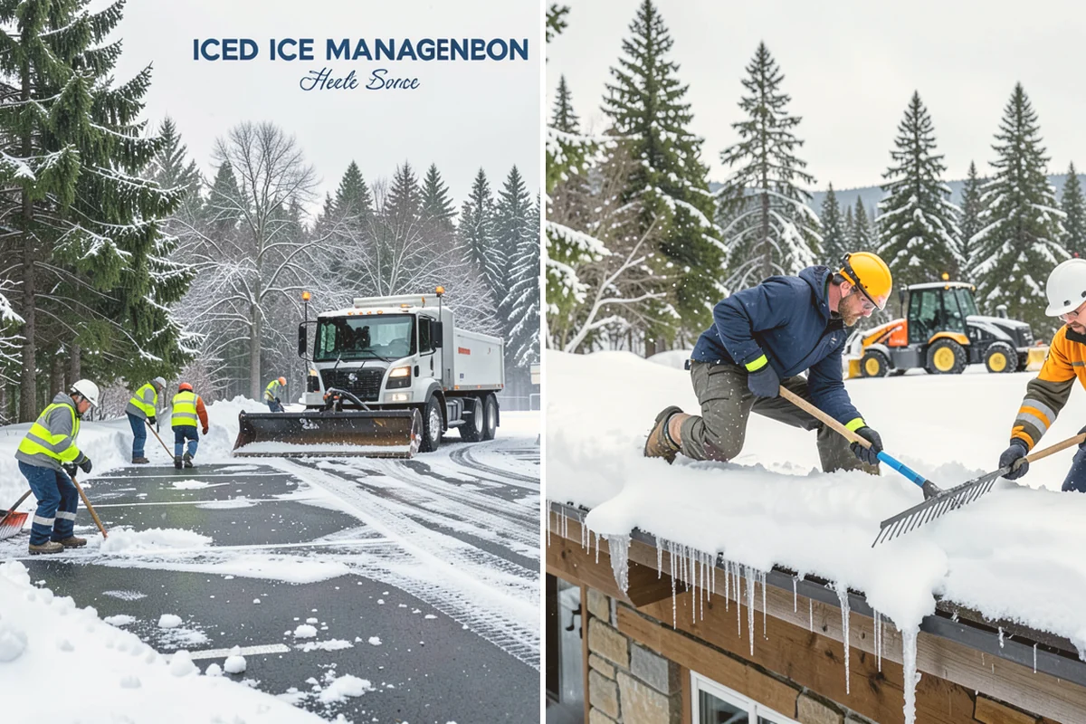 Porch Snow Removal in Orting, Pierce County, WA - We evaluate how snow is drifting onto the porch