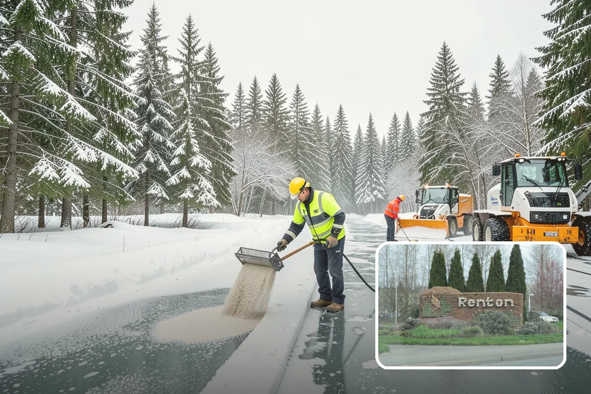 Porch Snow Removal in Renton, King County, WA - Removes wind-driven snow that gathers at porch edges