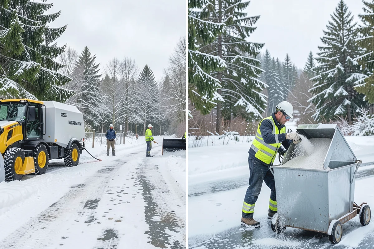 Porch Snow Removal in Renton, King County, WA - We evaluate how snow is drifting onto the porch