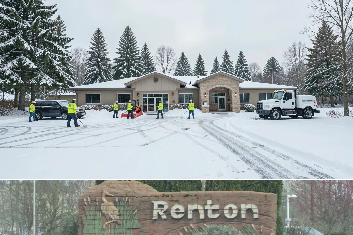 Porch Snow Removal in Renton, King County, WA - Book before the first cold outflow so your porch is handled from the season's opening storm.