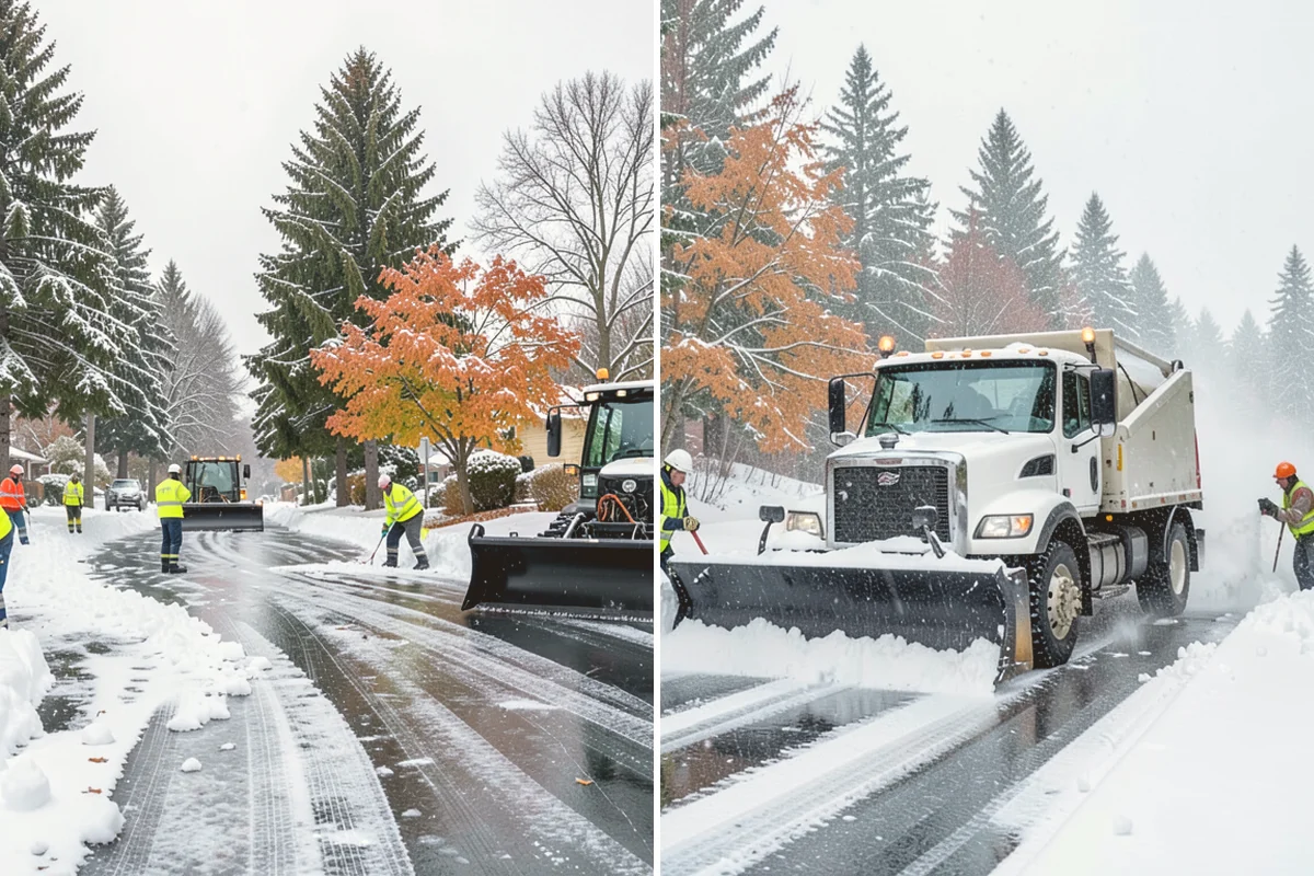 Porch Snow Removal in Sammamish, King County, WA - We evaluate how snow is drifting onto the porch
