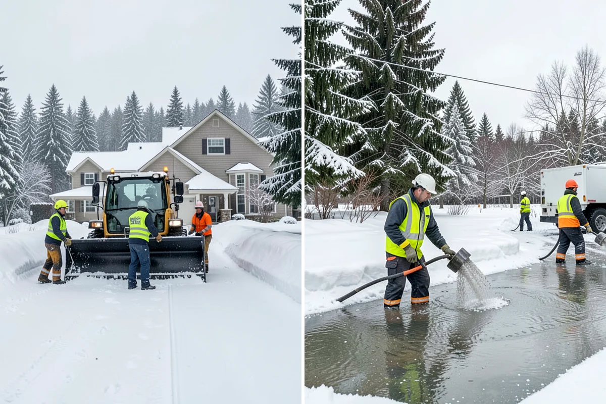 Porch Snow Removal in Seattle, King County, WA - We evaluate how snow is drifting onto the porch