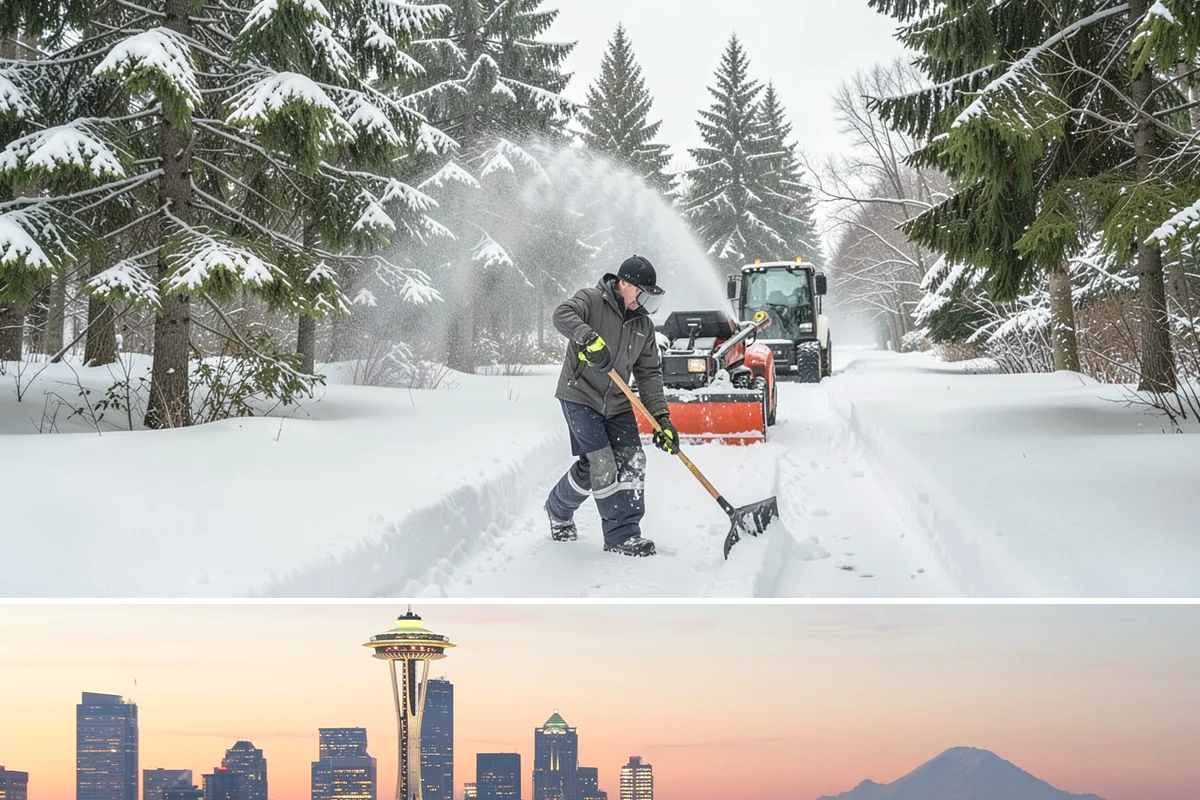 Porch Snow Removal in Seattle, King County, WA - Book before the first cold outflow so your porch is handled from the season's opening storm.