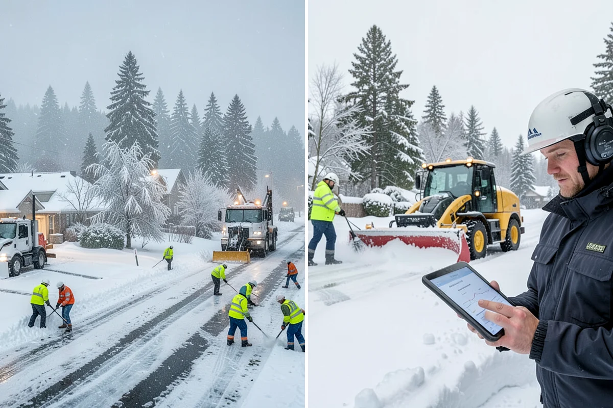 Porch Snow Removal in Sedro-Woolley, Skagit County, WA - We evaluate how snow is drifting onto the porch