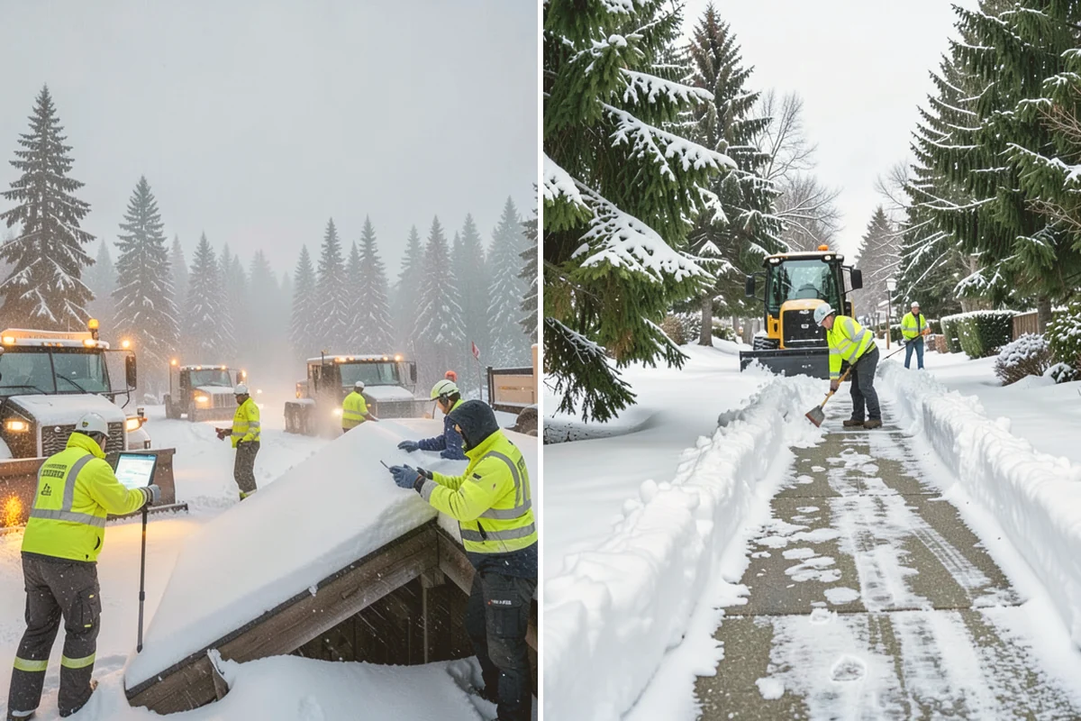 Porch Snow Removal in Snohomish, Snohomish County, WA - We evaluate how snow is drifting onto the porch