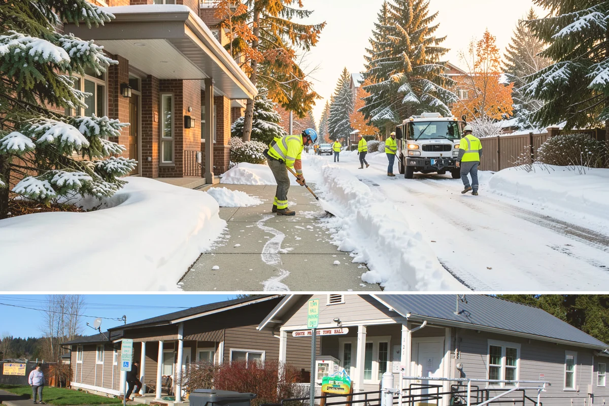 Porch Snow Removal in South Prairie, Pierce County, WA - Book before the first cold outflow so your porch is handled from the season's opening storm.