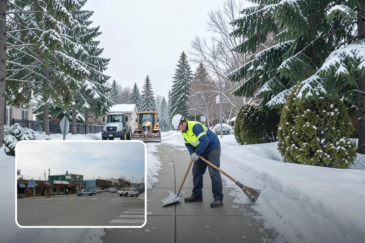 Porch Snow Removal in Stanwood, Snohomish County, WA - Removes wind-driven snow that gathers at porch edges