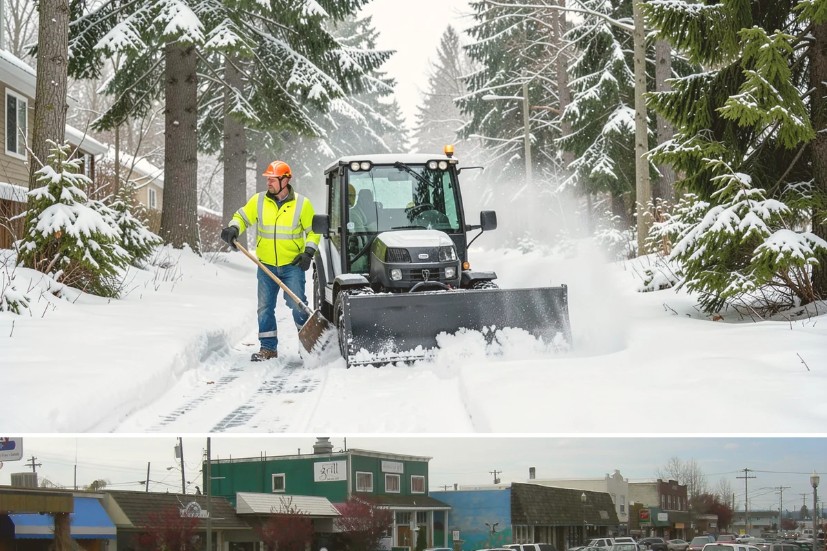Porch Snow Removal in Stanwood, Snohomish County, WA - Book before the first cold outflow so your porch is handled from the season's opening storm.
