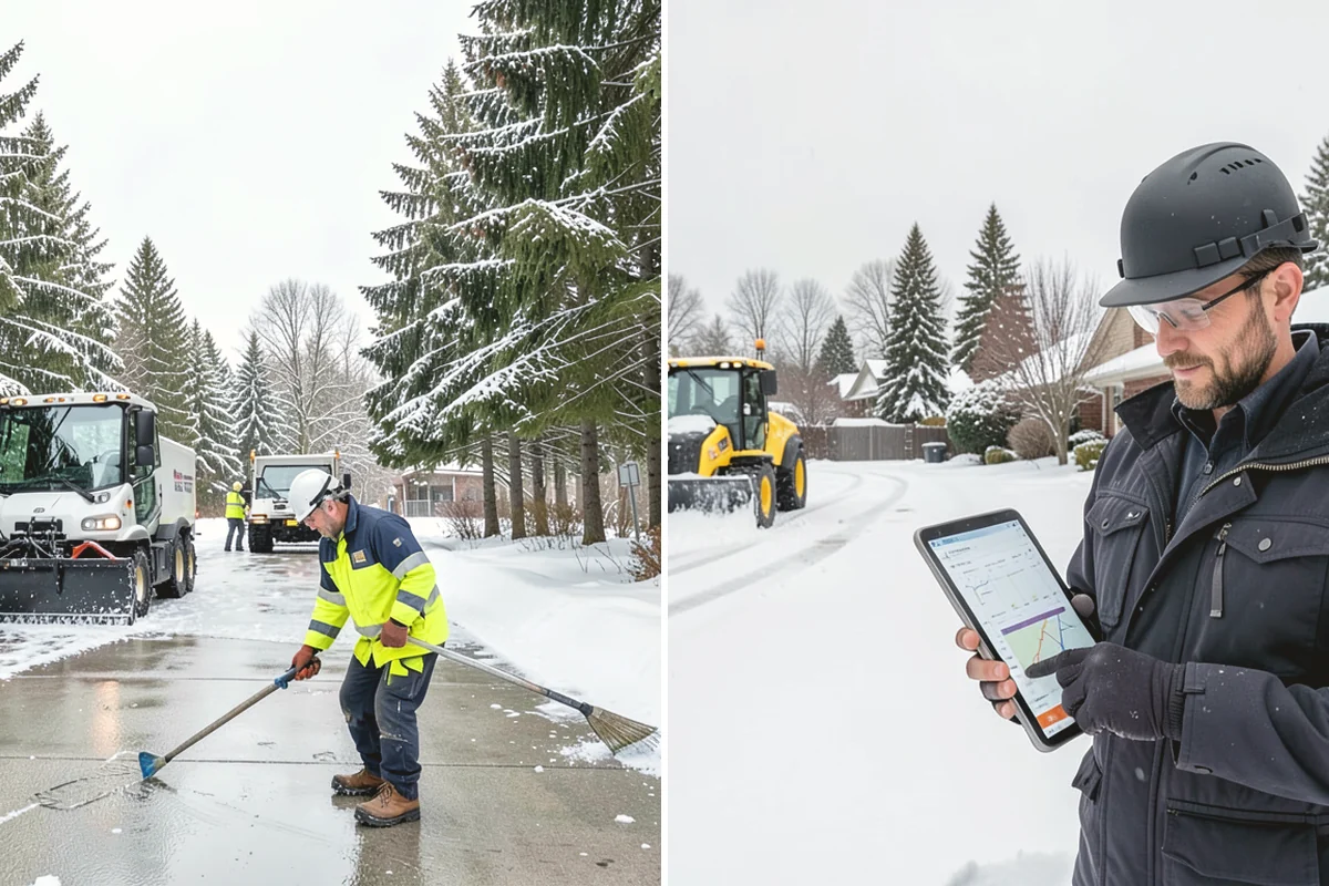 Porch Snow Removal in Steilacoom, Pierce County, WA - We evaluate how snow is drifting onto the porch