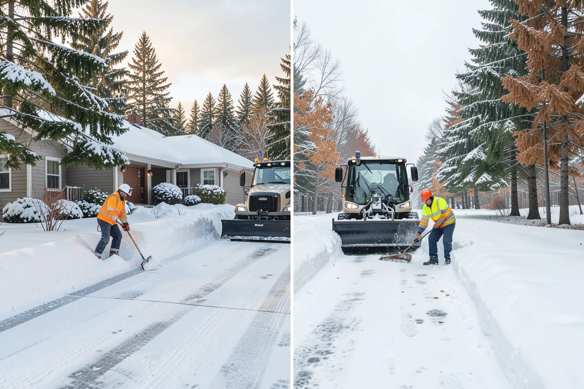 Porch Snow Removal in Sumner, Pierce County, WA - We evaluate how snow is drifting onto the porch