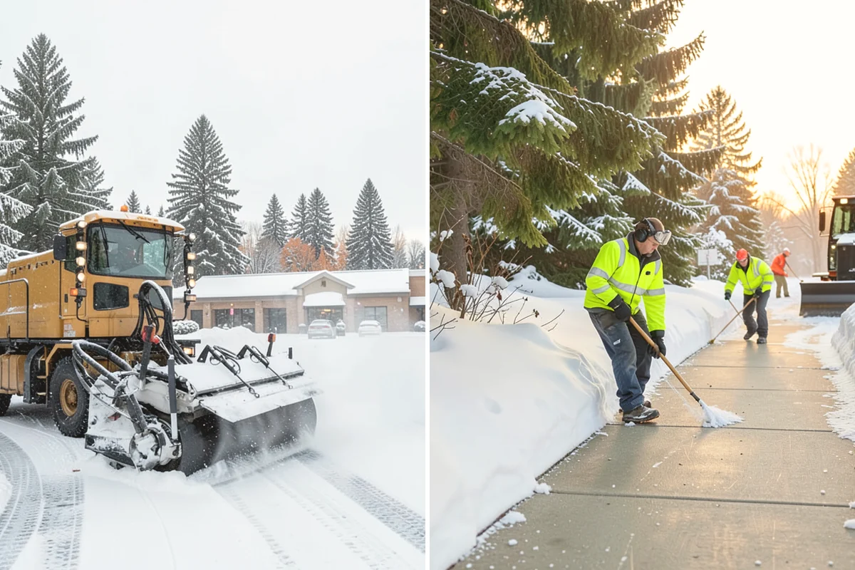Porch Snow Removal in Tukwila, King County, WA - We evaluate how snow is drifting onto the porch