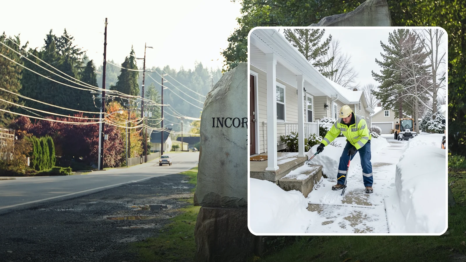 Porch Snow Removal in Wilkeson, Pierce County, WA - We clear covered and open porches so your home's main gathering entry stays dry and safe underfoot.