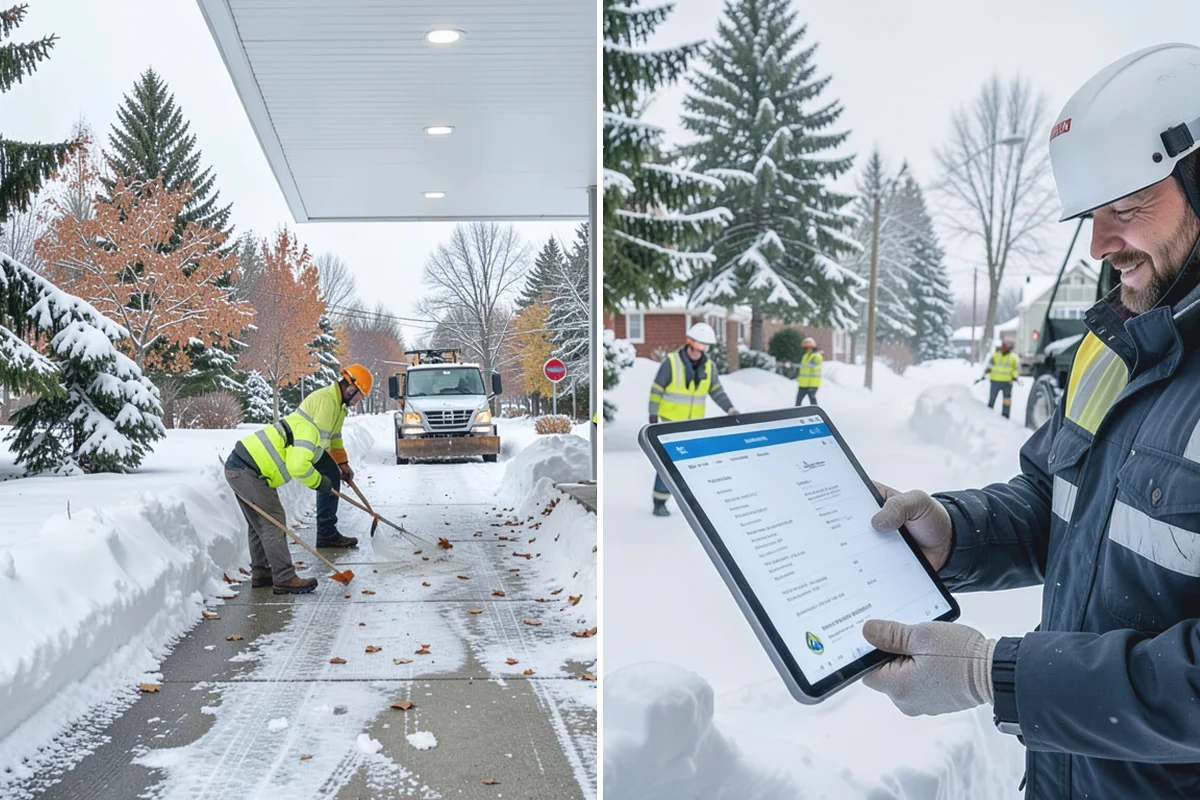 Porch Snow Removal in Wilkeson, Pierce County, WA - We evaluate how snow is drifting onto the porch