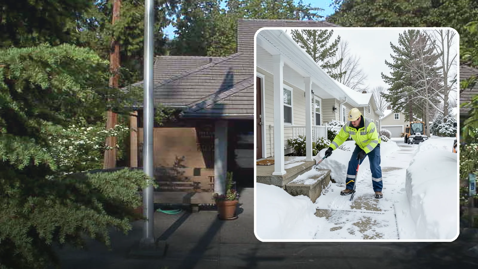 Porch Snow Removal in Yarrow Point, King County, WA - We clear covered and open porches so your home's main gathering entry stays dry and safe underfoot.