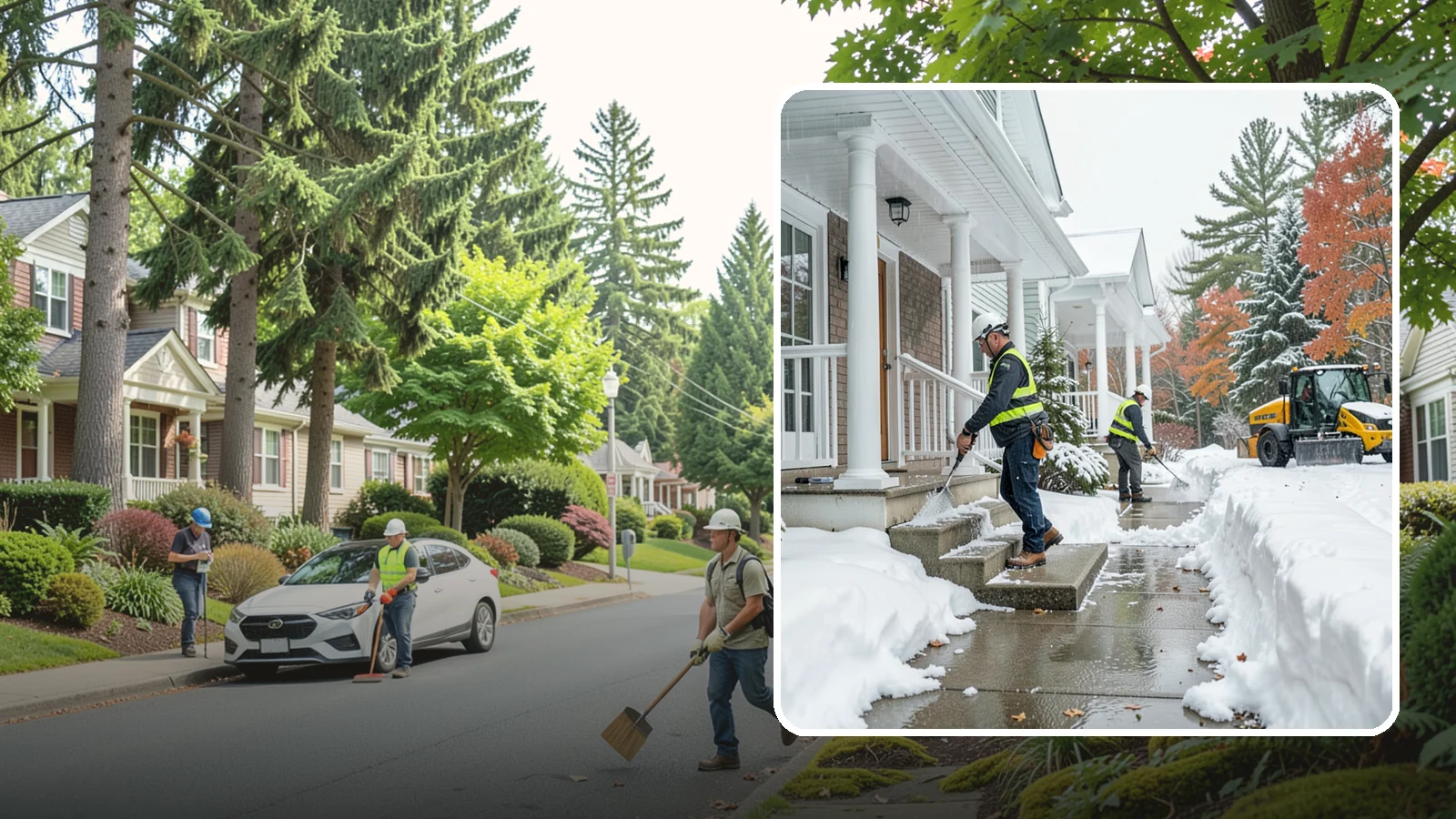 Porch Steps Clearing in Beaux Arts Village, King County, WA - We clear porch steps and the landing above them so your covered entrance stays safe to use.