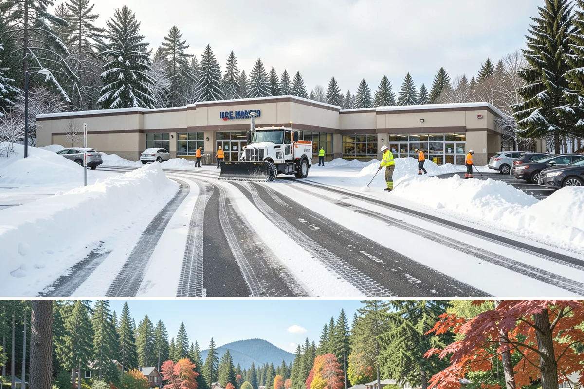 Porch Steps Clearing in Covington, King County, WA - Porch steps need regular clearing all winter, with extra attention during thaws when roof drip refreezes at the base of the...