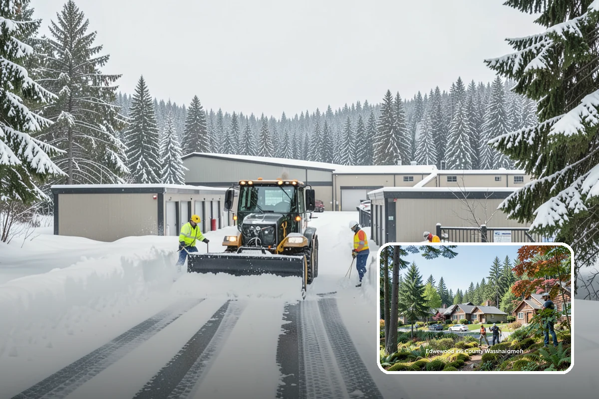 Porch Steps Clearing in Edgewood, Pierce County, WA - Keeps your covered entrance usable in any storm