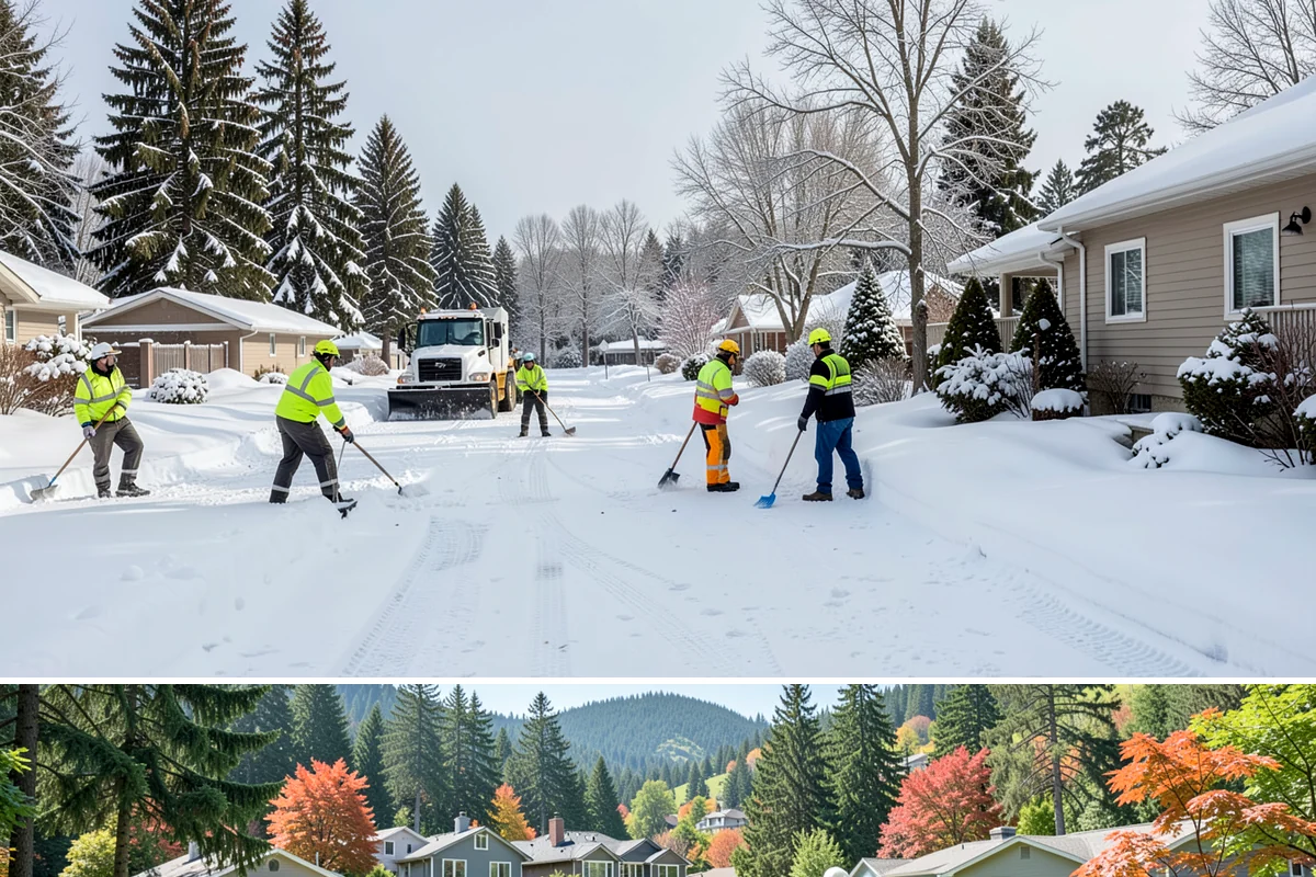 Porch Steps Clearing in Fircrest, Pierce County, WA - Porch steps need regular clearing all winter, with extra attention during thaws when roof drip refreezes at the base of the...