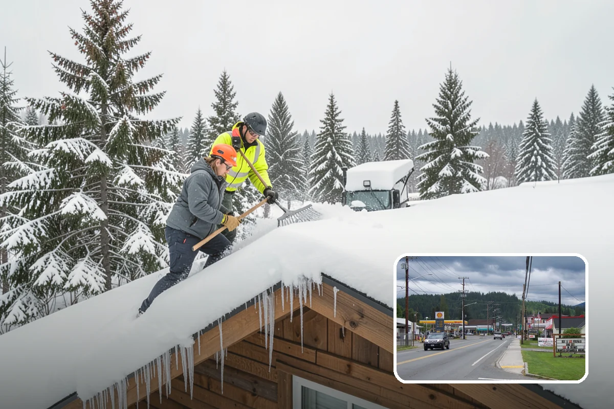 Porch Steps Clearing in Granite Falls, Snohomish County, WA - Keeps your covered entrance usable in any storm