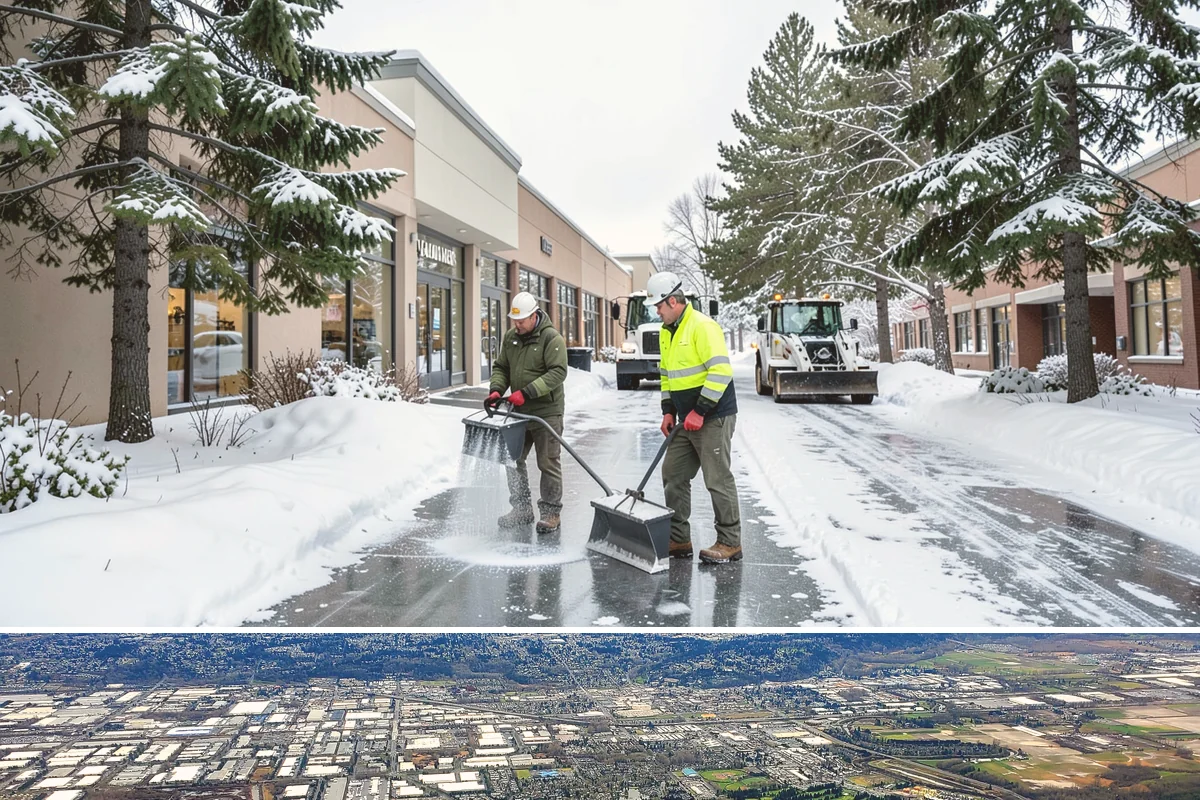 Porch Steps Clearing in Kent, King County, WA - Porch steps need regular clearing all winter, with extra attention during thaws when roof drip refreezes at the base of the...