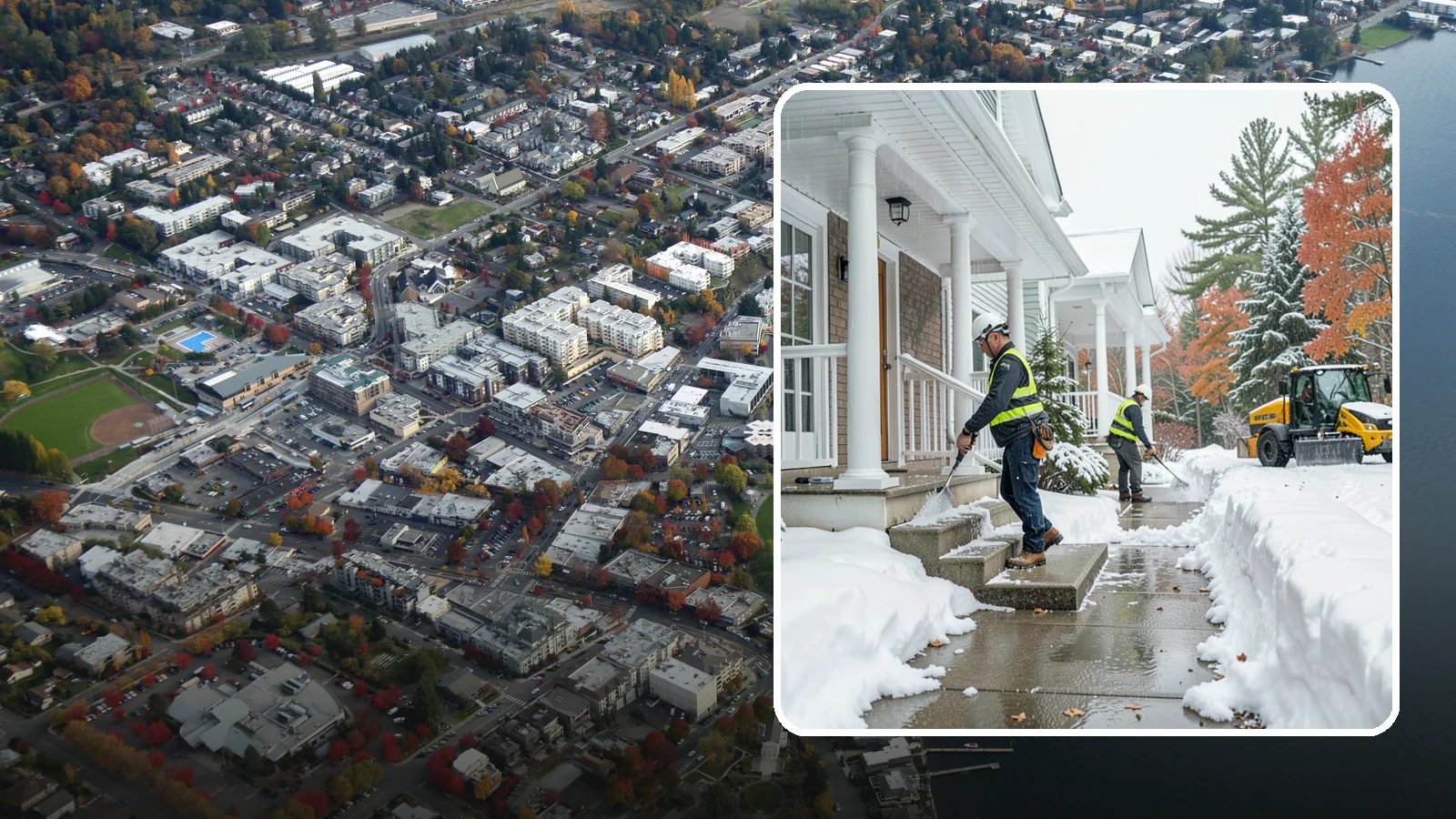 Porch Steps Clearing in Kirkland, King County, WA - We clear porch steps and the landing above them so your covered entrance stays safe to use.
