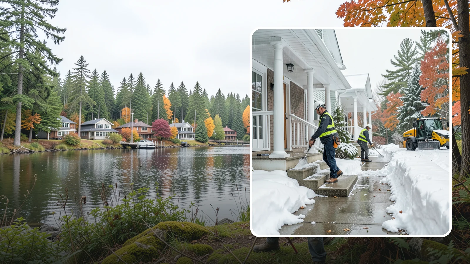 Porch Steps Clearing in La Conner, Skagit County, WA - We clear porch steps and the landing above them so your covered entrance stays safe to use.