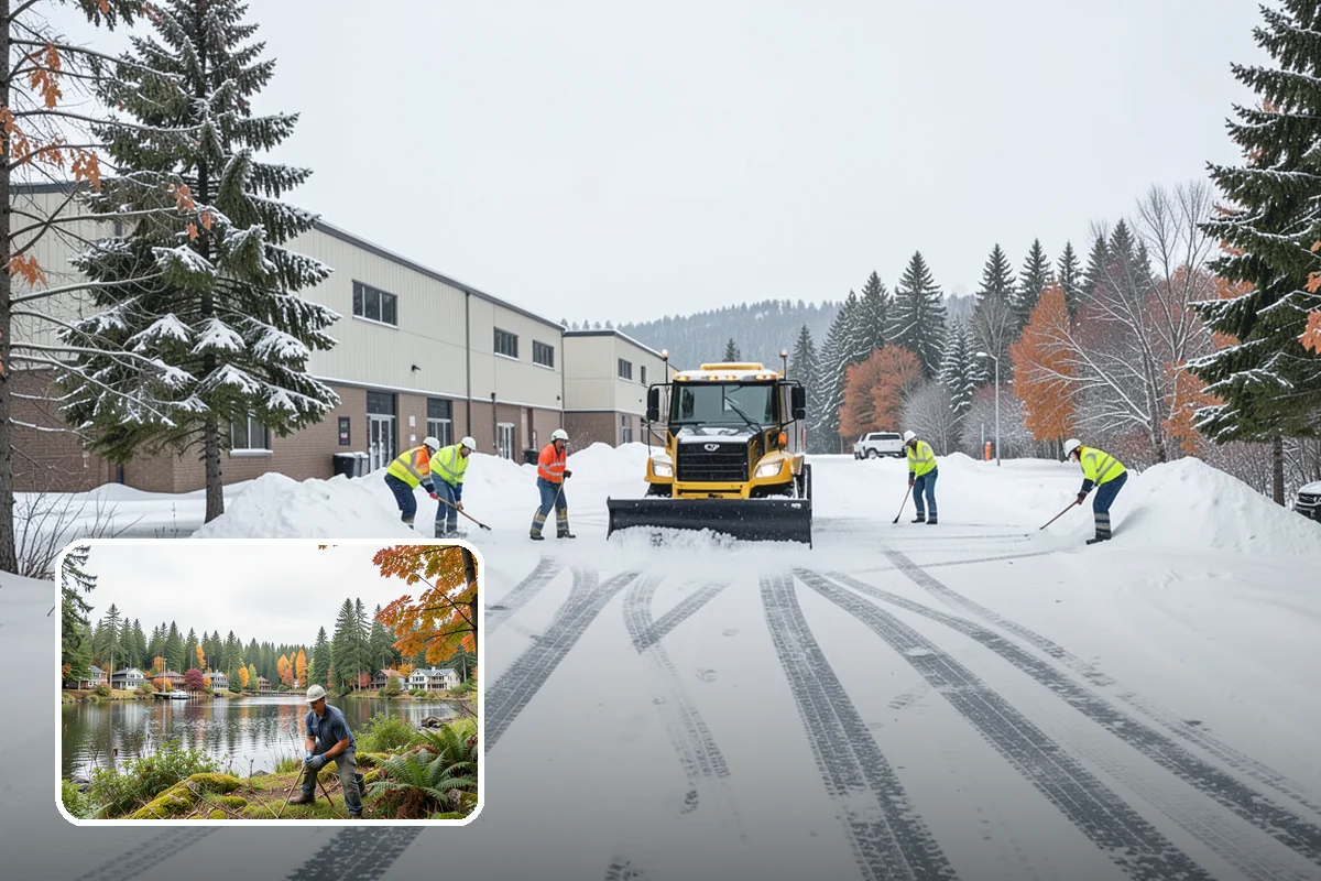 Porch Steps Clearing in La Conner, Skagit County, WA - Keeps your covered entrance usable in any storm