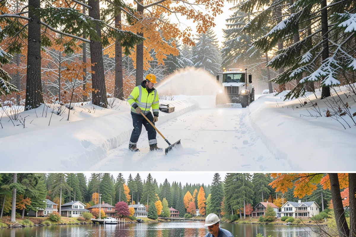 Porch Steps Clearing in La Conner, Skagit County, WA - Porch steps need regular clearing all winter, with extra attention during thaws when roof drip refreezes at the base of the...