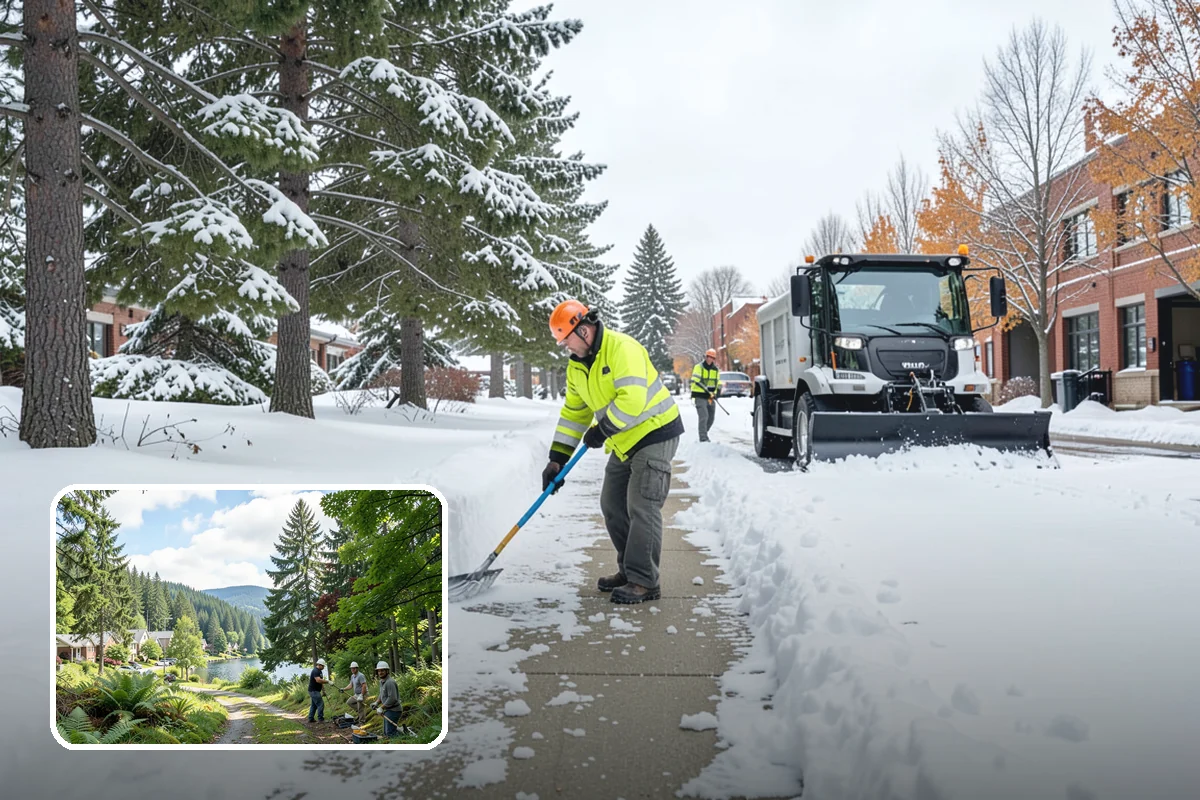 Porch Steps Clearing in Lake Forest Park, King County, WA - Keeps your covered entrance usable in any storm