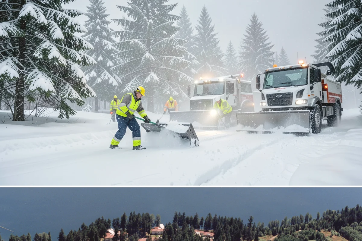 Porch Steps Clearing in Lakewood, Pierce County, WA - Porch steps need regular clearing all winter, with extra attention during thaws when roof drip refreezes at the base of the...