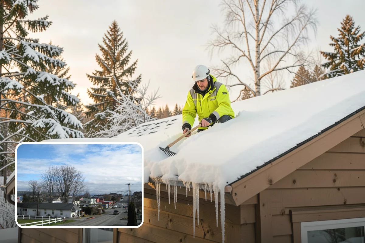 Porch Steps Clearing in Langley, Island County, WA - Keeps your covered entrance usable in any storm