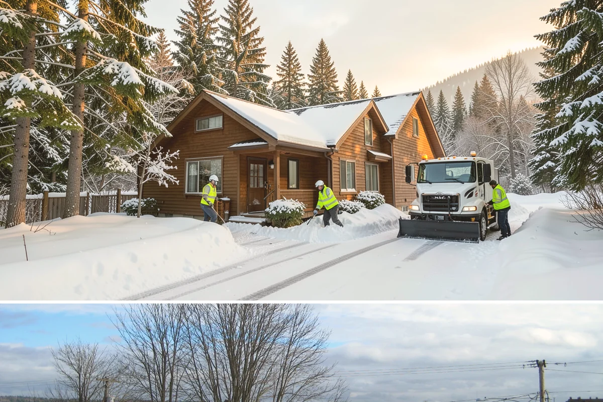 Porch Steps Clearing in Langley, Island County, WA - Porch steps need regular clearing all winter, with extra attention during thaws when roof drip refreezes at the base of the...