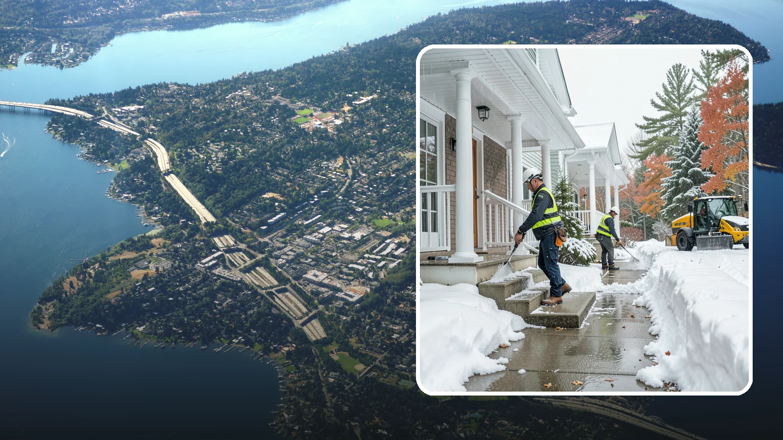 Porch Steps Clearing in Mercer Island, King County, WA - We clear porch steps and the landing above them so your covered entrance stays safe to use.