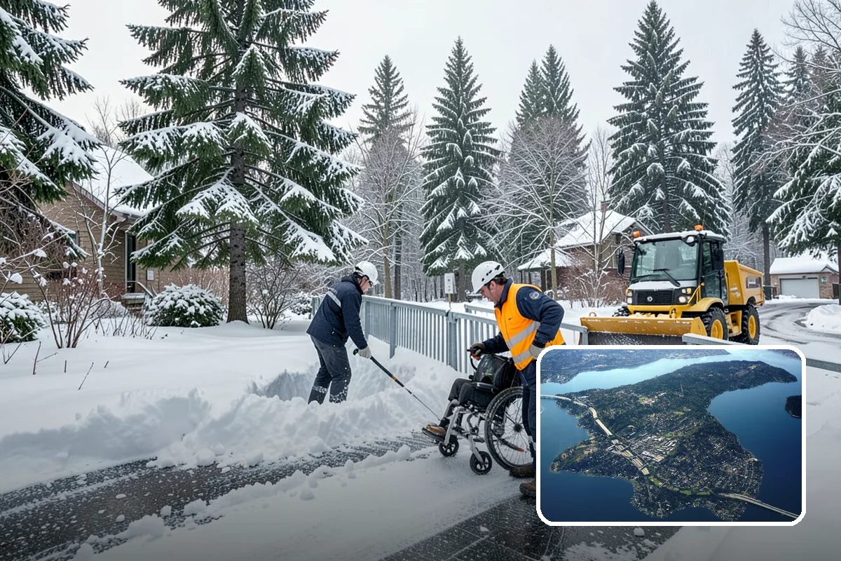 Porch Steps Clearing in Mercer Island, King County, WA - Keeps your covered entrance usable in any storm
