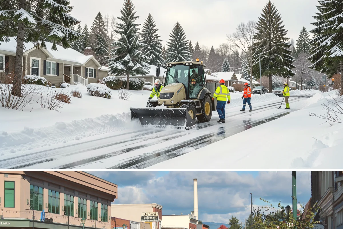 Porch Steps Clearing in Monroe, Snohomish County, WA - Porch steps need regular clearing all winter, with extra attention during thaws when roof drip refreezes at the base of the...