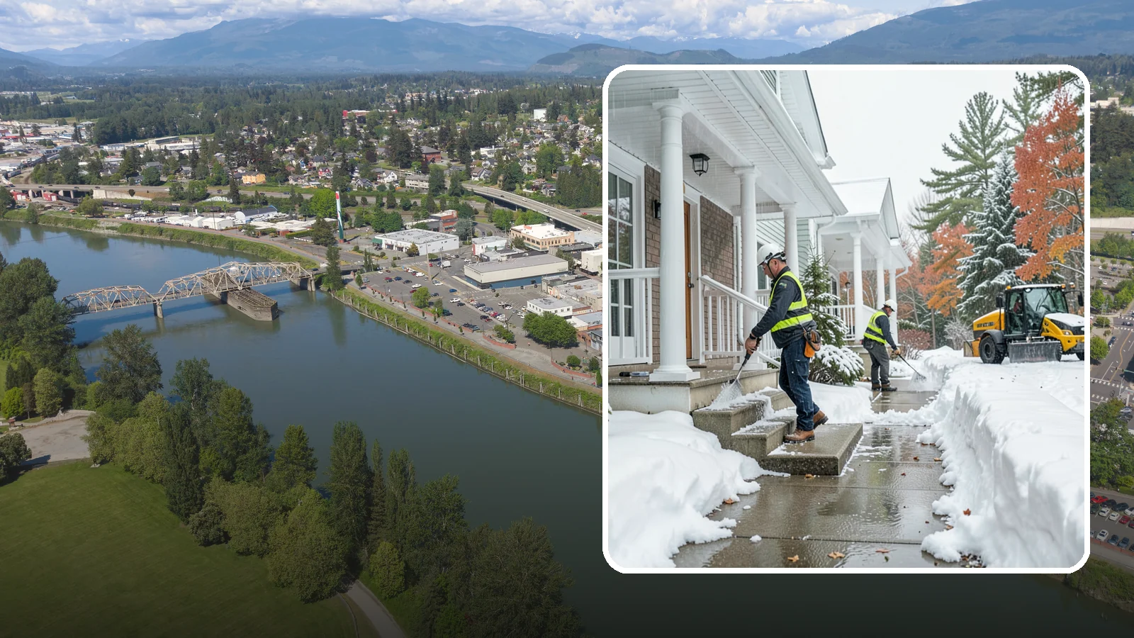 Porch Steps Clearing in Mount Vernon, Skagit County, WA - We clear porch steps and the landing above them so your covered entrance stays safe to use.