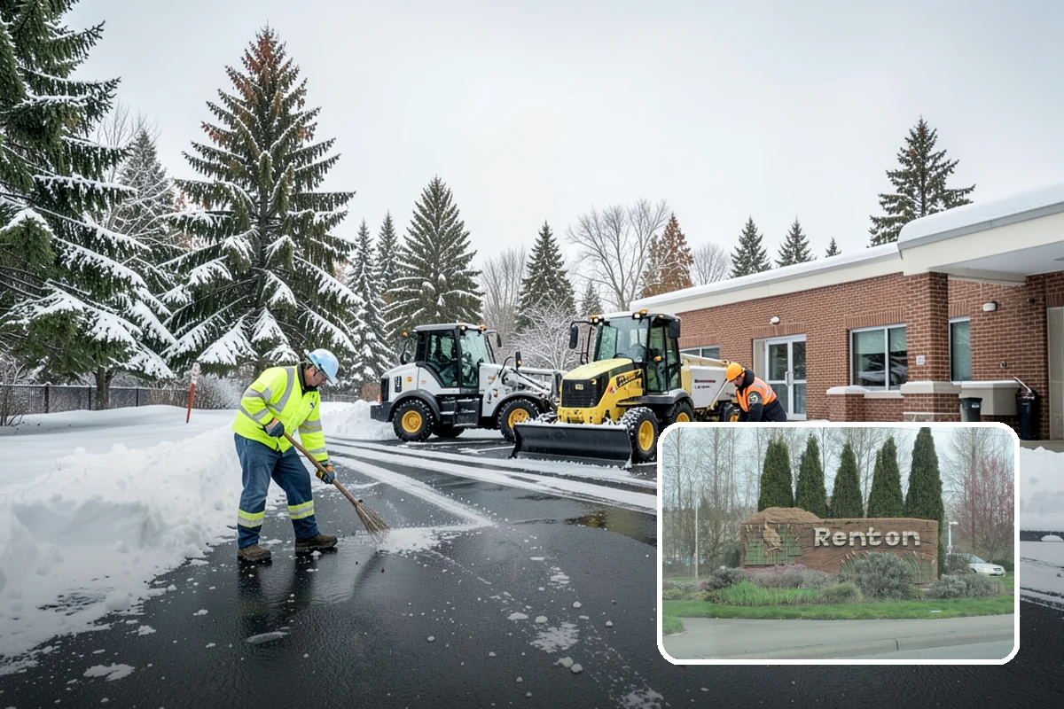 Porch Steps Clearing in Renton, King County, WA - Keeps your covered entrance usable in any storm