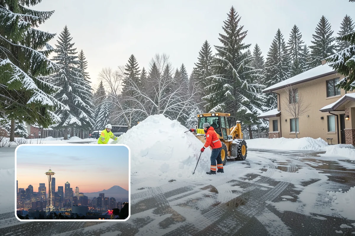 Porch Steps Clearing in Seattle, King County, WA - Keeps your covered entrance usable in any storm