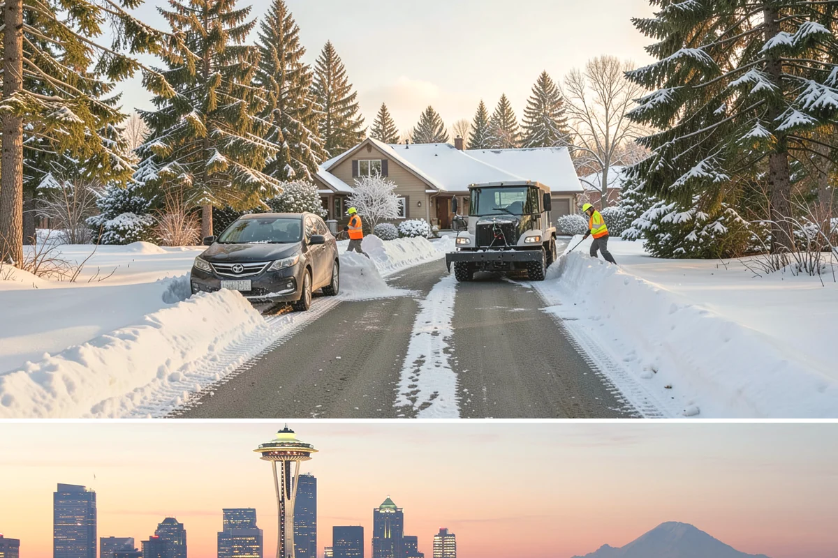 Porch Steps Clearing in Seattle, King County, WA - Porch steps need regular clearing all winter, with extra attention during thaws when roof drip refreezes at the base of the...
