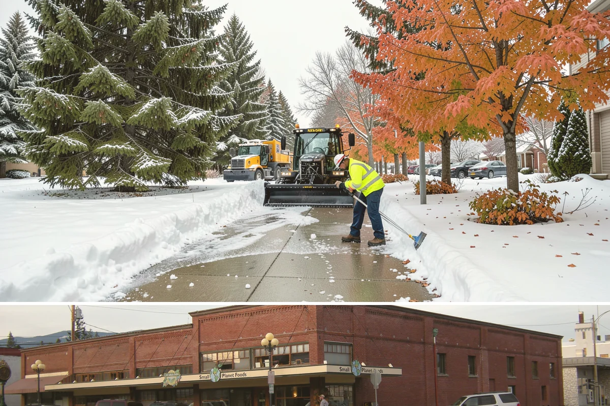 Porch Steps Clearing in Sedro-Woolley, Skagit County, WA - Porch steps need regular clearing all winter, with extra attention during thaws when roof drip refreezes at the base of the...