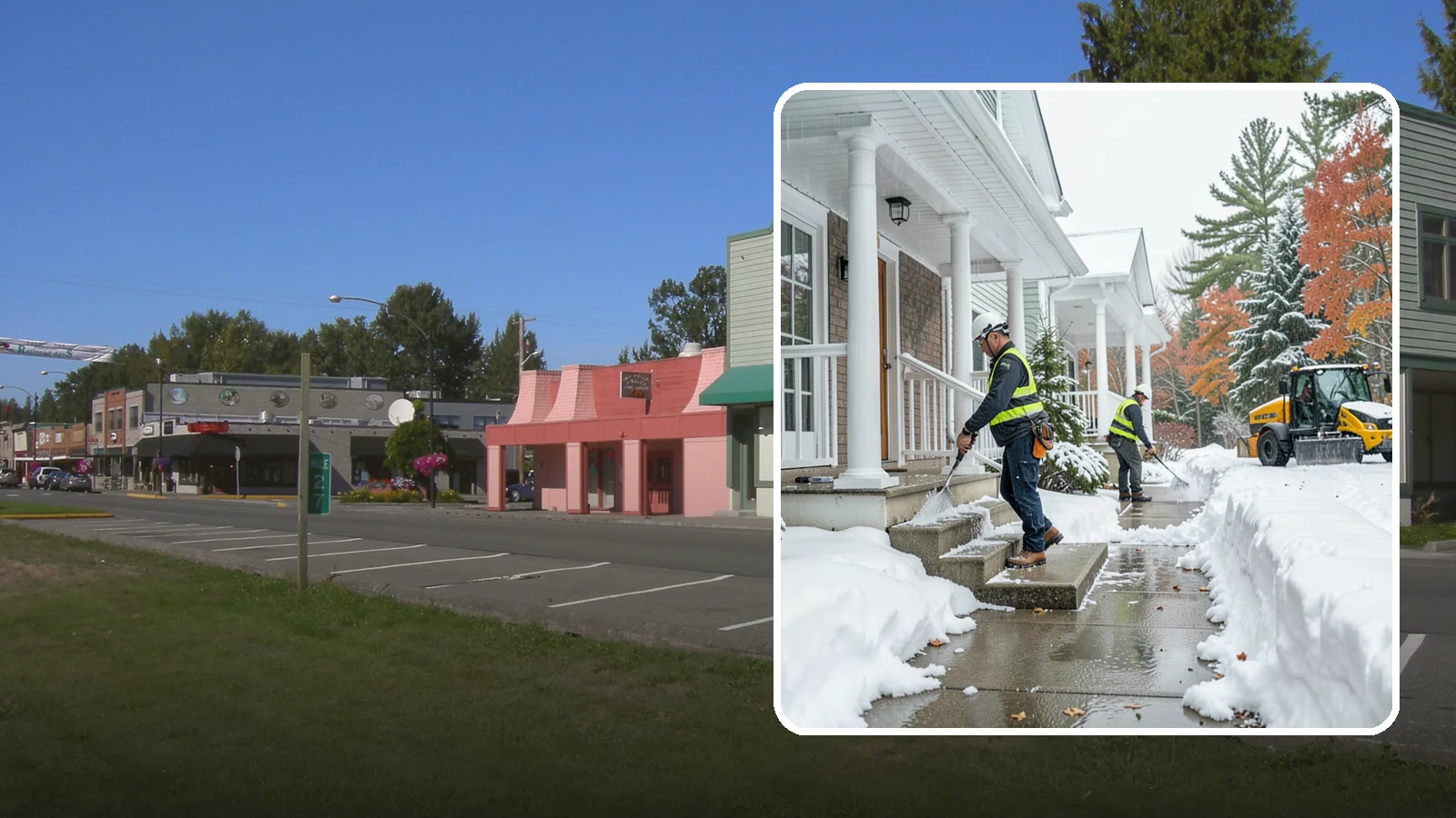 Porch Steps Clearing in Snoqualmie, King County, WA - We clear porch steps and the landing above them so your covered entrance stays safe to use.