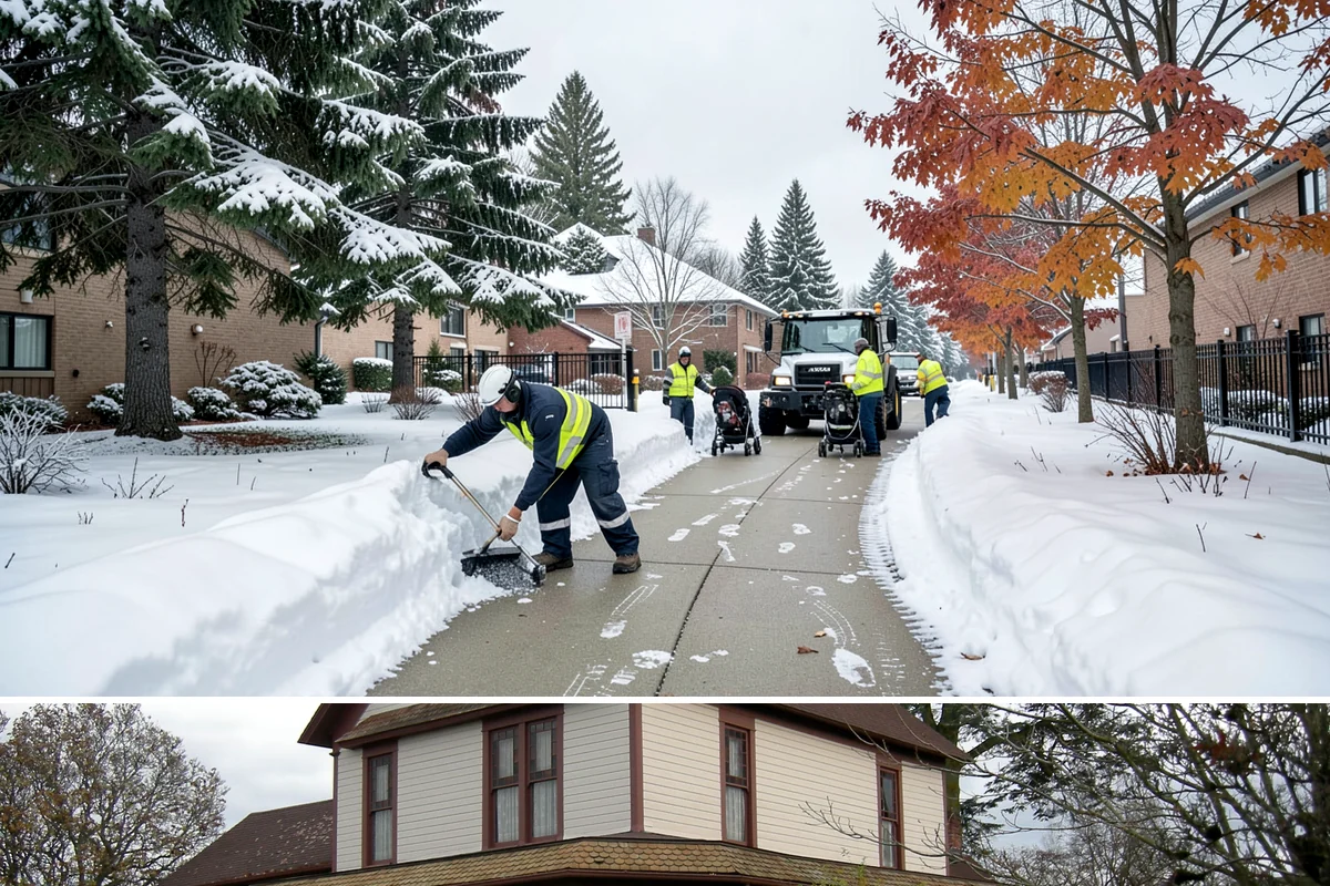 Porch Steps Clearing in Sumner, Pierce County, WA - Porch steps need regular clearing all winter, with extra attention during thaws when roof drip refreezes at the base of the...