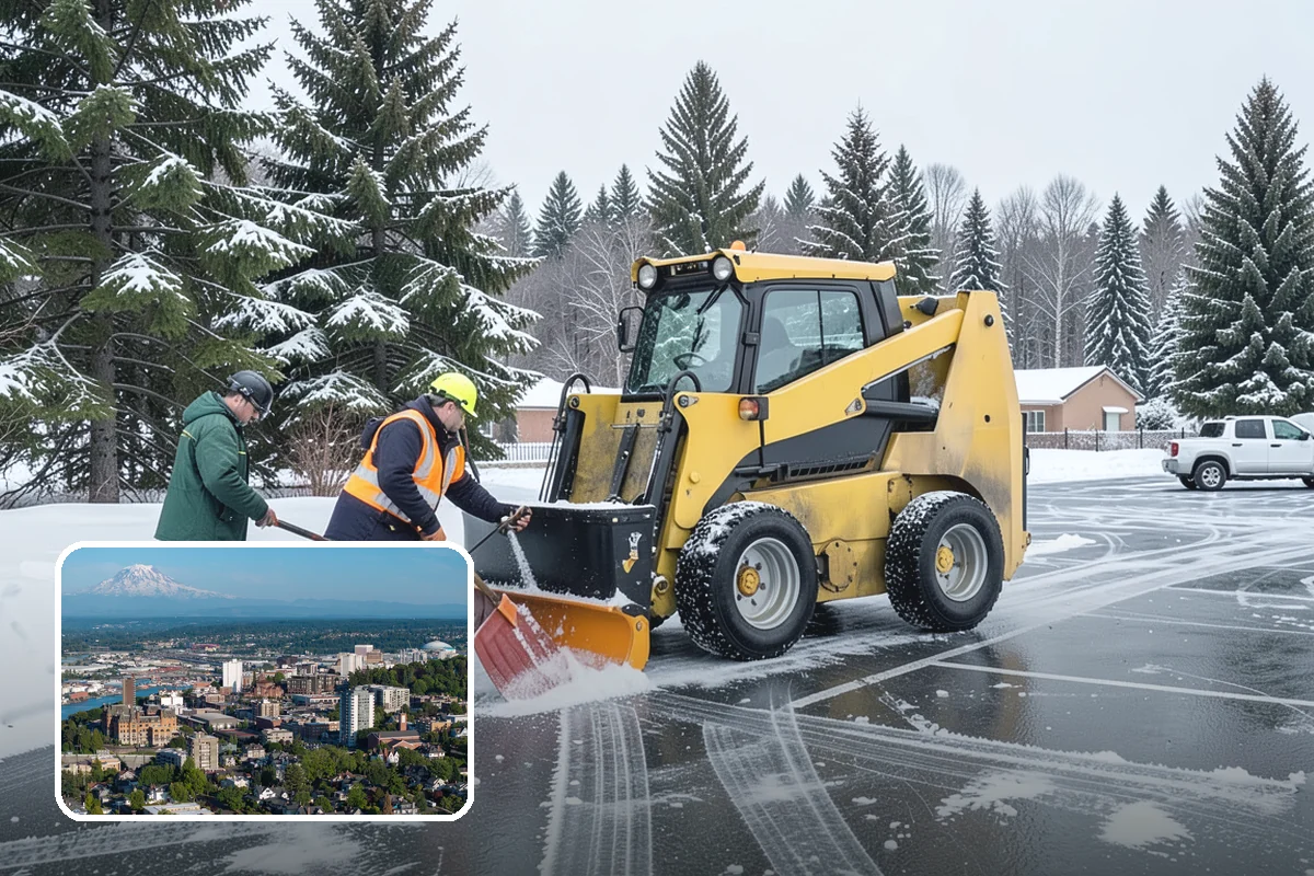 Porch Steps Clearing in Tacoma, Pierce County, WA - Keeps your covered entrance usable in any storm
