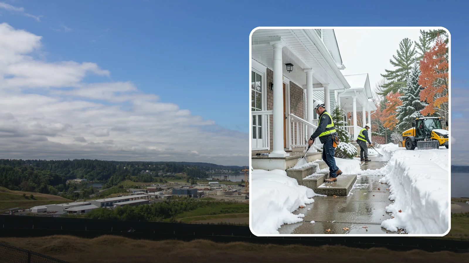 Porch Steps Clearing in University Place, Pierce County, WA - We clear porch steps and the landing above them so your covered entrance stays safe to use.
