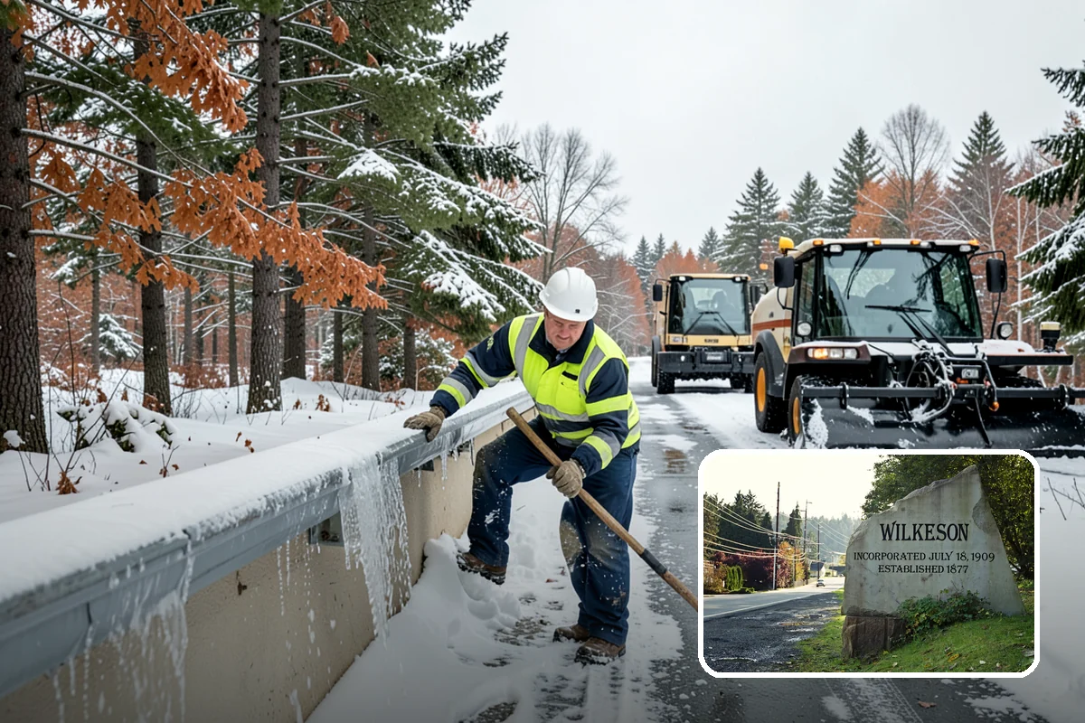 Porch Steps Clearing in Wilkeson, Pierce County, WA - Keeps your covered entrance usable in any storm