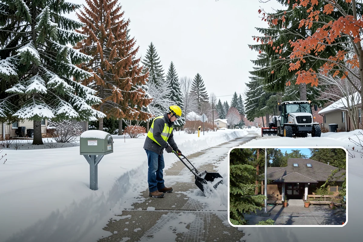 Porch Steps Clearing in Yarrow Point, King County, WA - Keeps your covered entrance usable in any storm