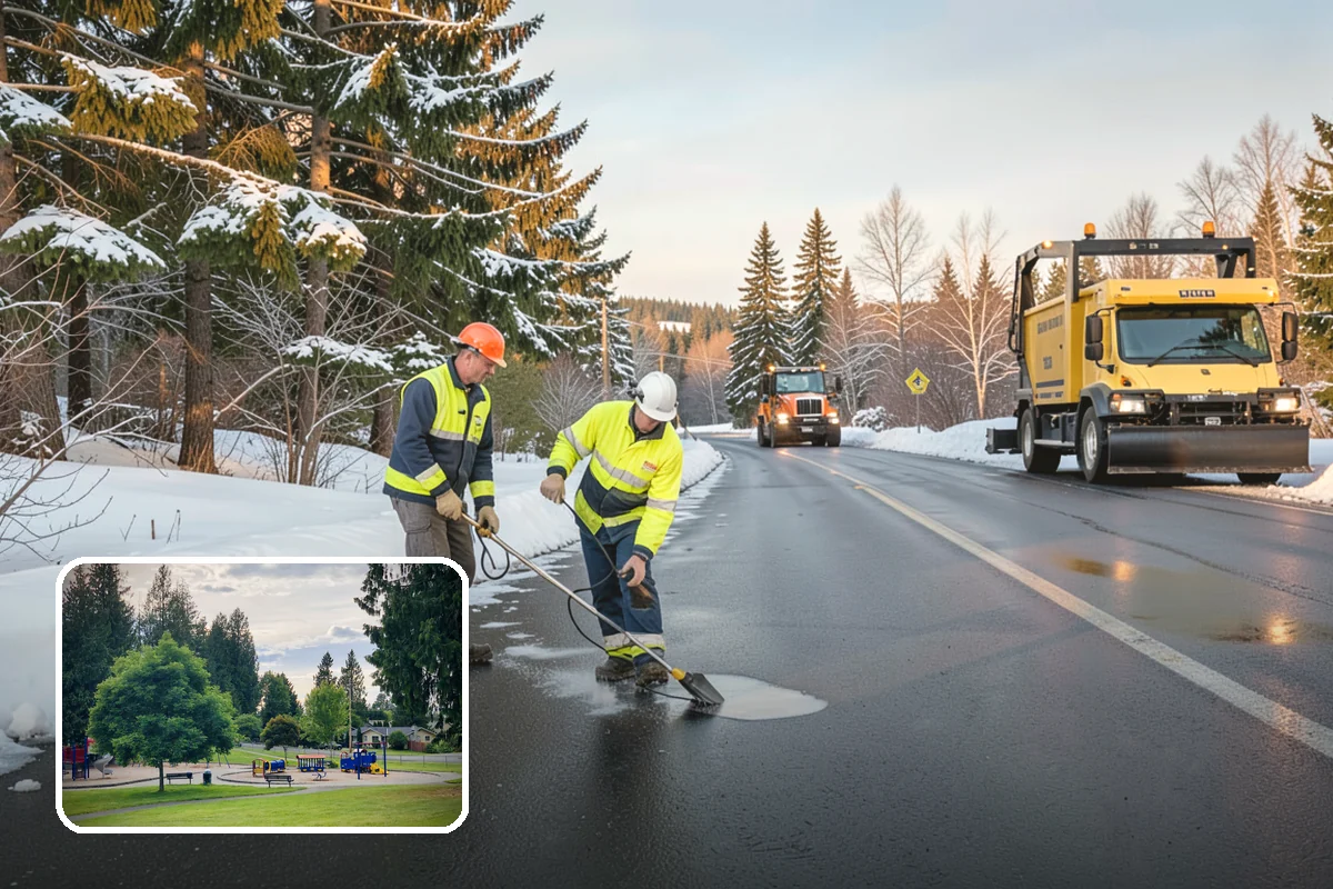 Post-Storm Cleanup in Bonney Lake, Pierce County, WA - Removes packed ridges and leftover windrows