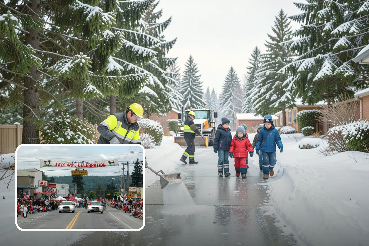 Post-Storm Cleanup in Carnation, King County, WA - Removes packed ridges and leftover windrows