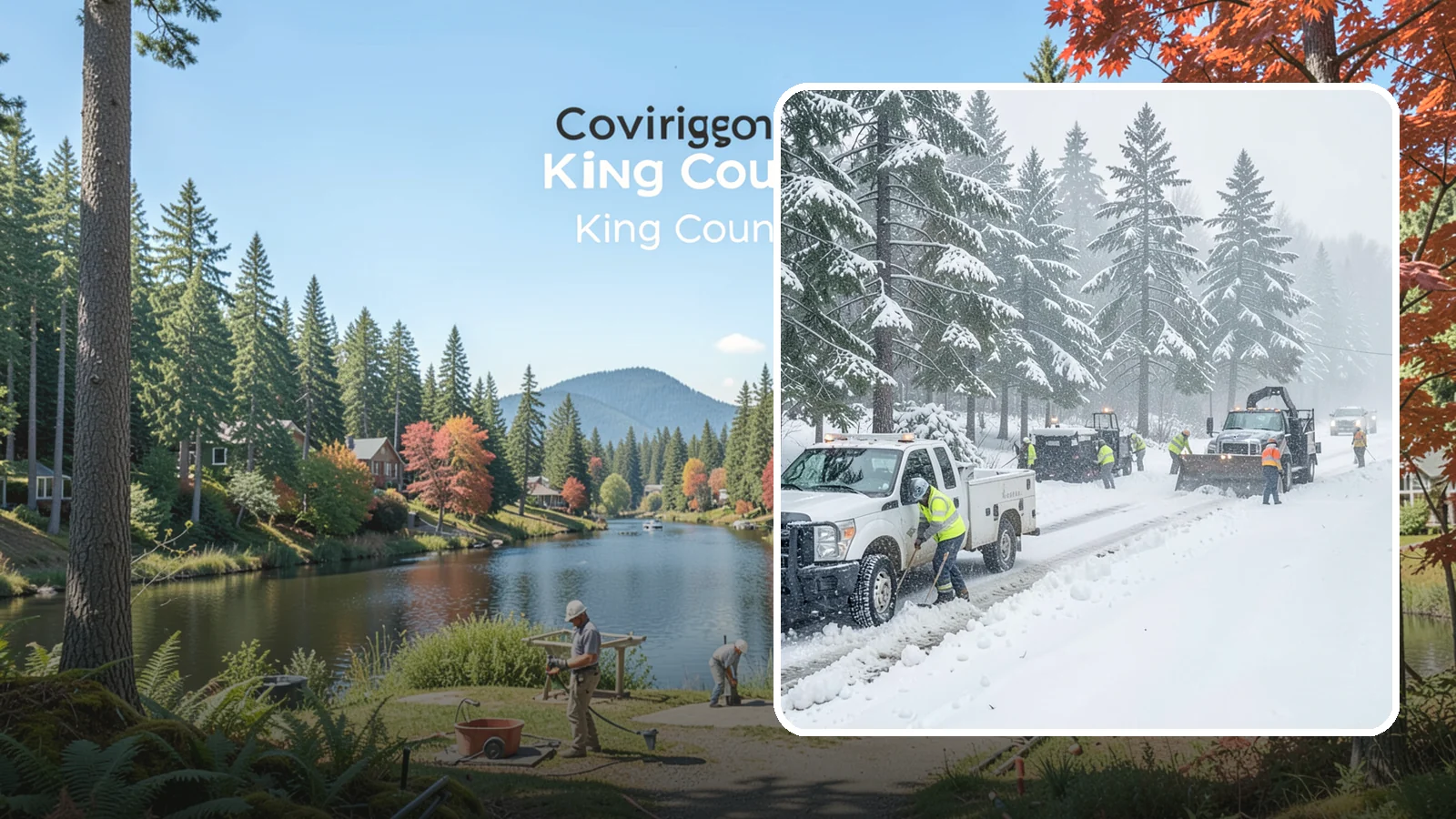 Post-Storm Cleanup in Covington, King County, WA - Thorough follow-up clearing that removes leftover snow, ice, and slush after the main event passes.