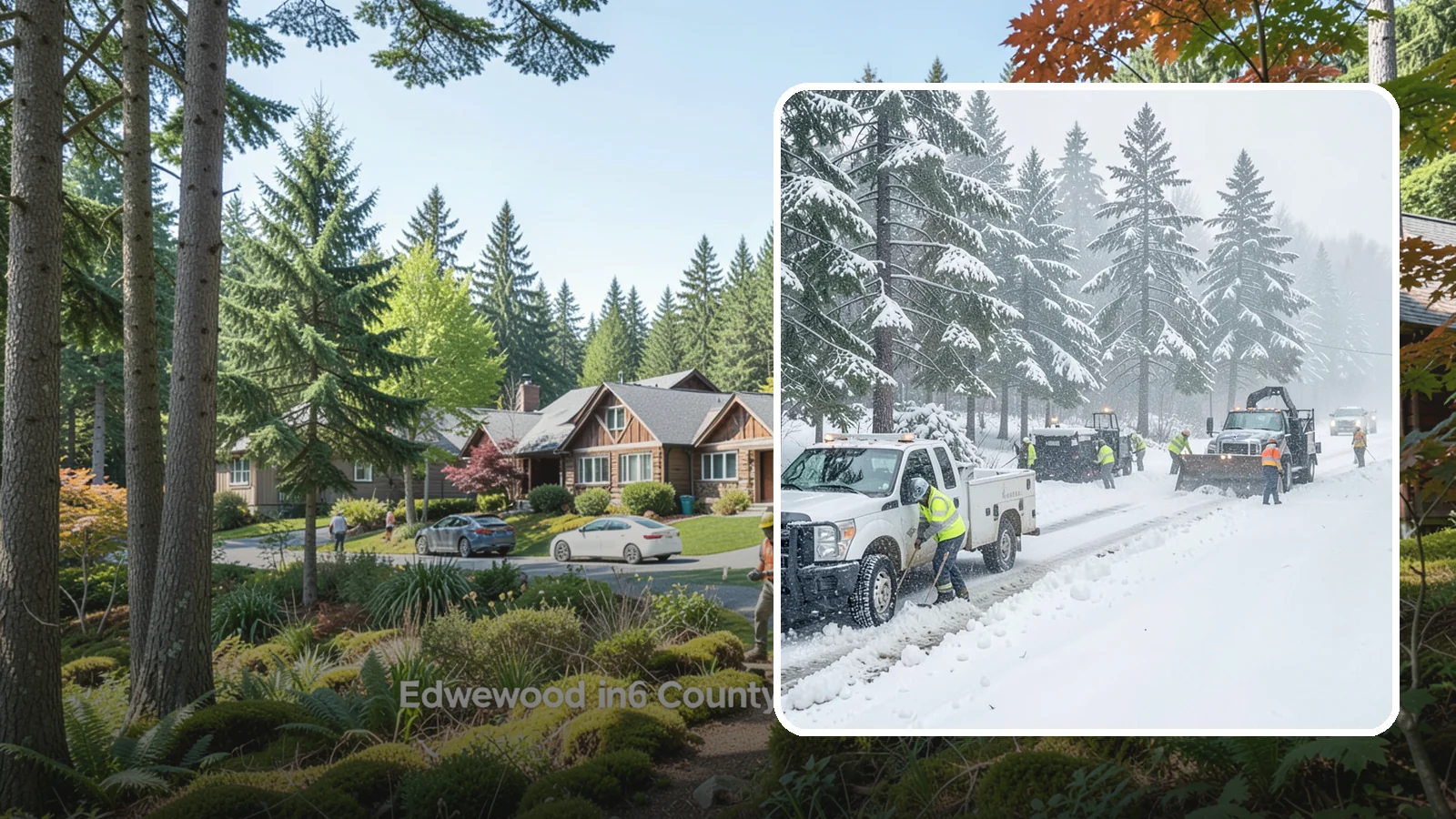 Post-Storm Cleanup in Edgewood, Pierce County, WA - Thorough follow-up clearing that removes leftover snow, ice, and slush after the main event passes.